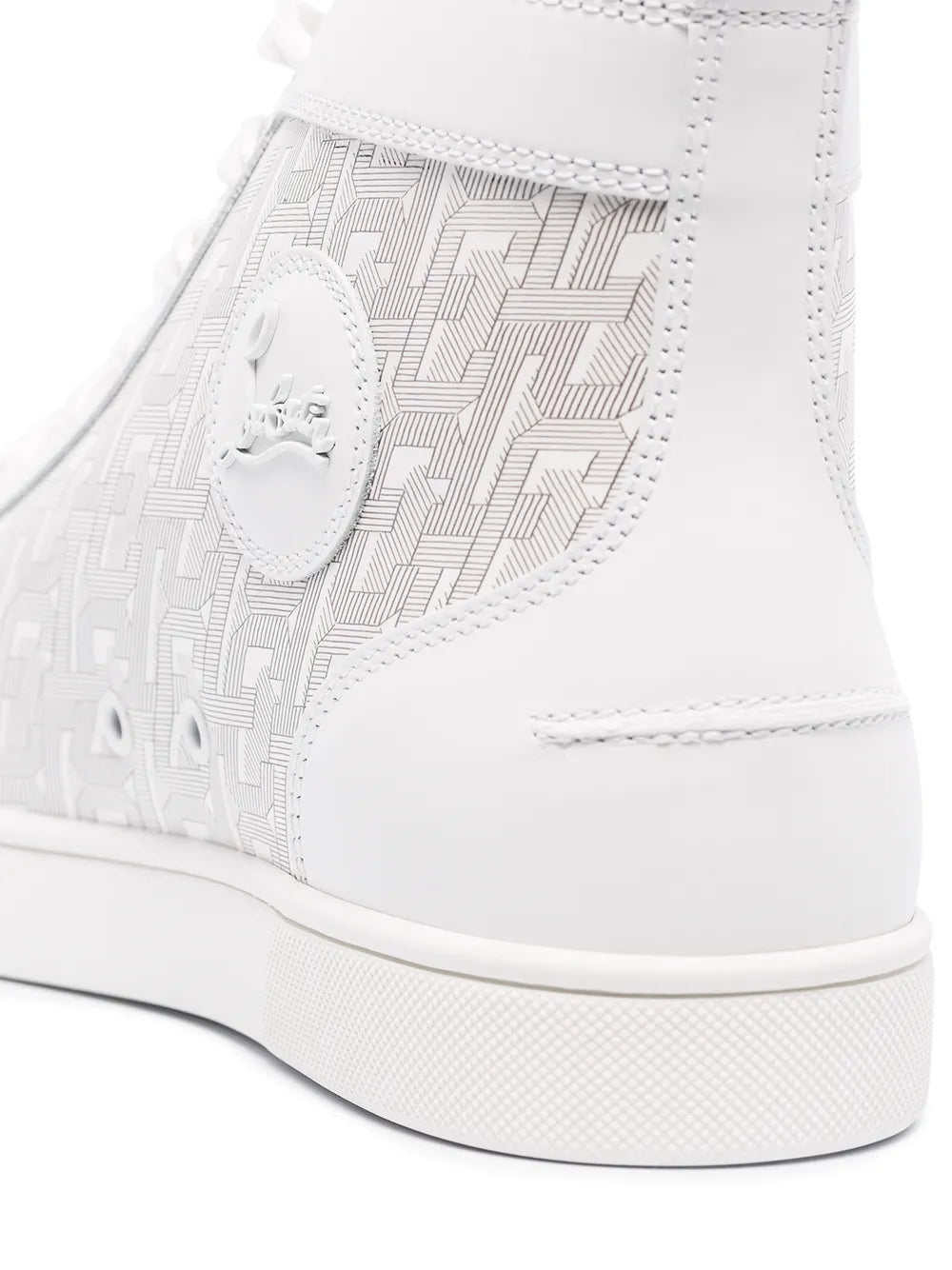 Christian Louboutin Louis Logo-Print Leather High Top Sneakers