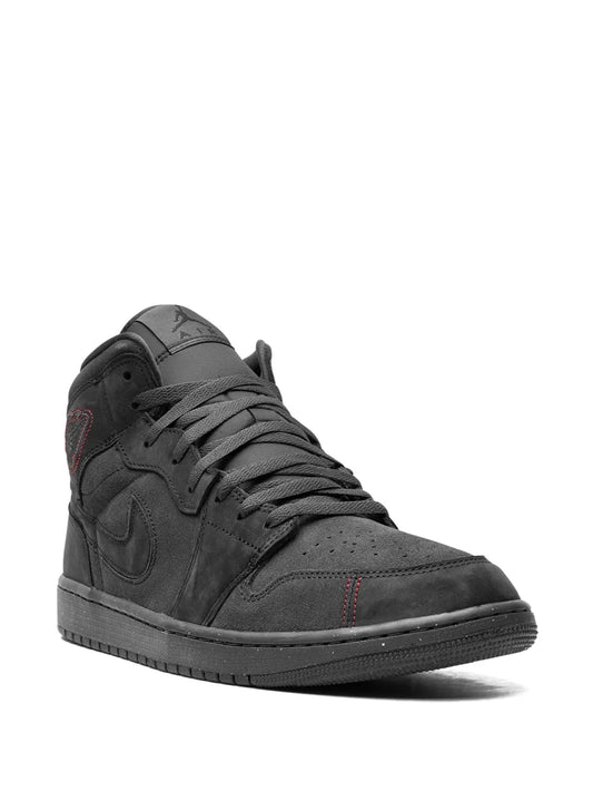 Air Jordan 1 Mid Se Craft Dark Smoke Red Sneakers