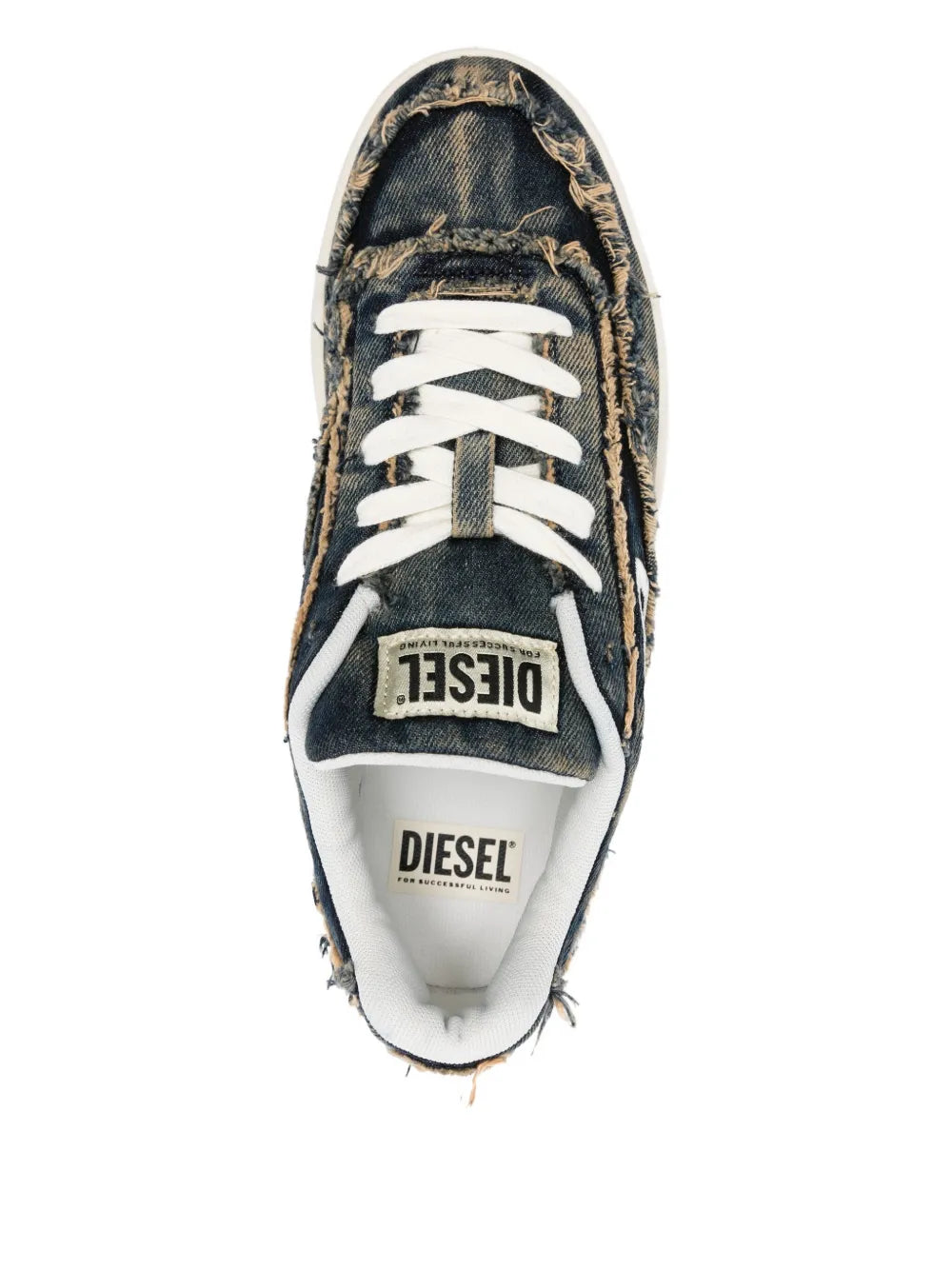 Diesel Frayed Denim Sneakers