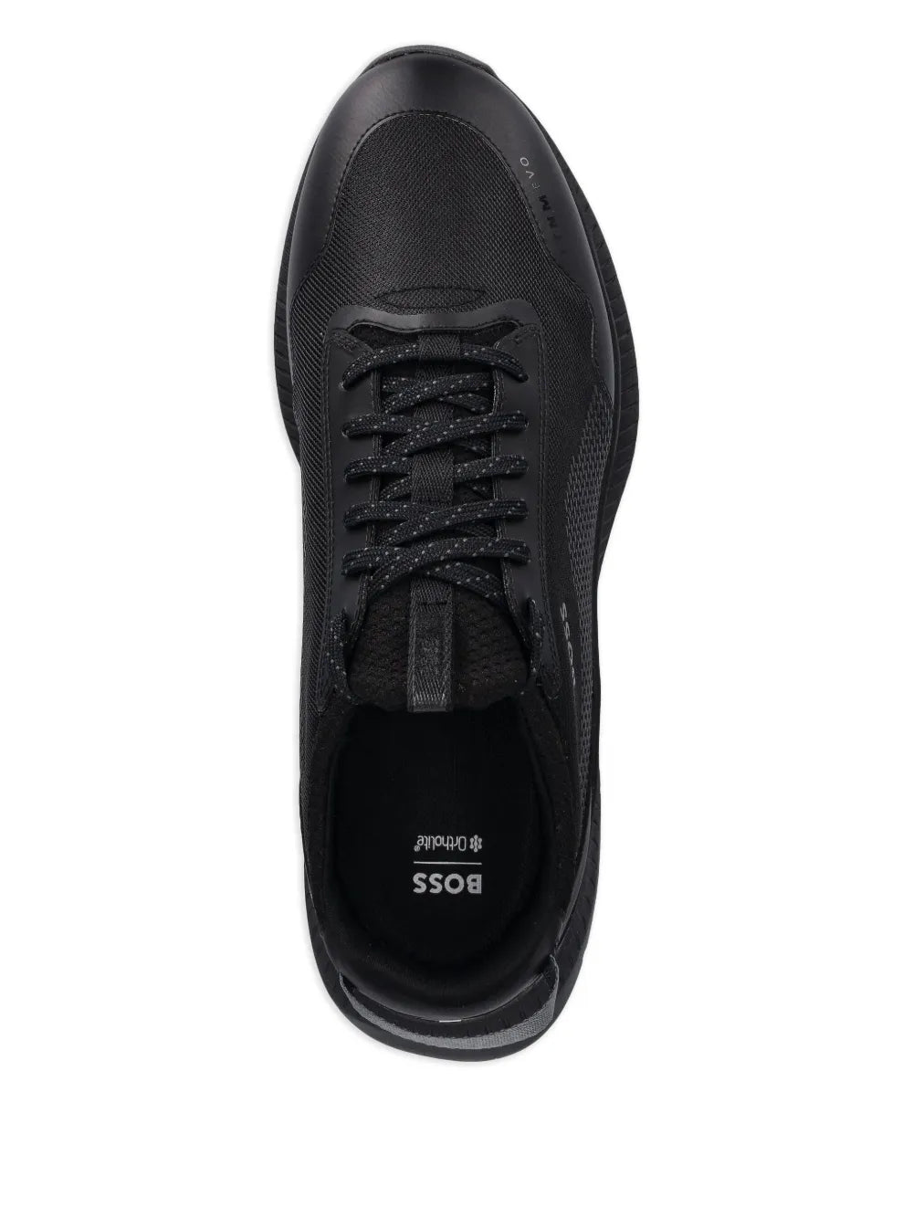 Boss Textured Lace-Up Low-Top Sneakers
