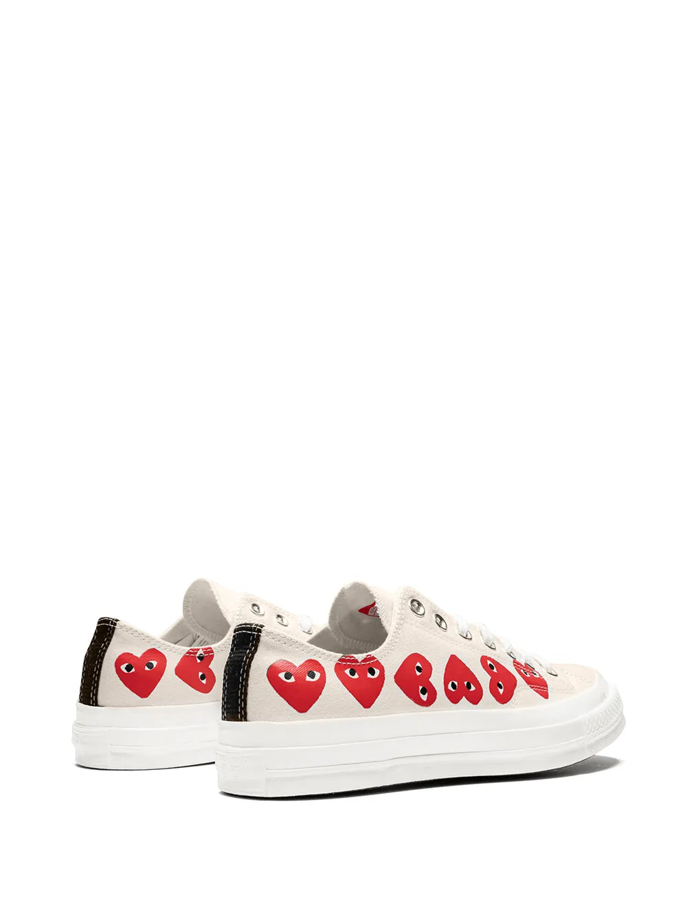 Comme Des Gar ns Play X Converse Chuck 70 Ox Multi Hearts White Sneakers