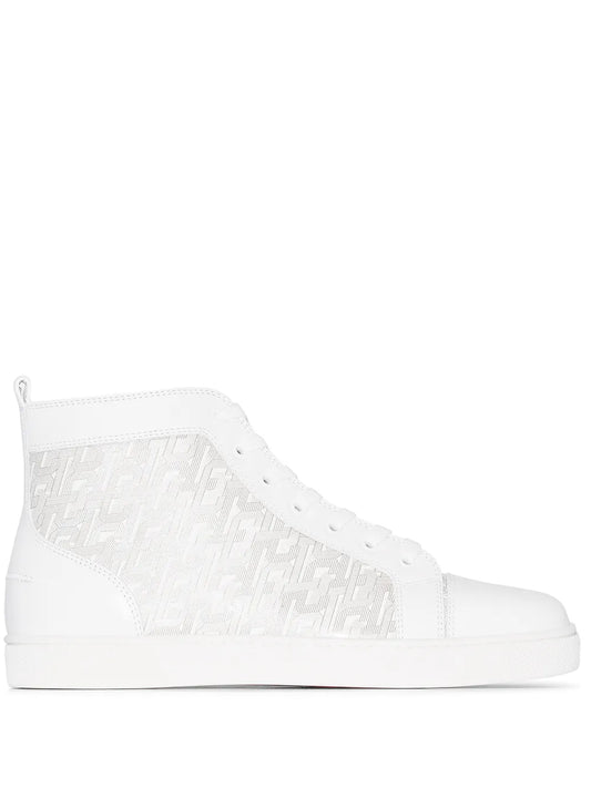 Christian Louboutin Louis Logo-Print Leather High Top Sneakers