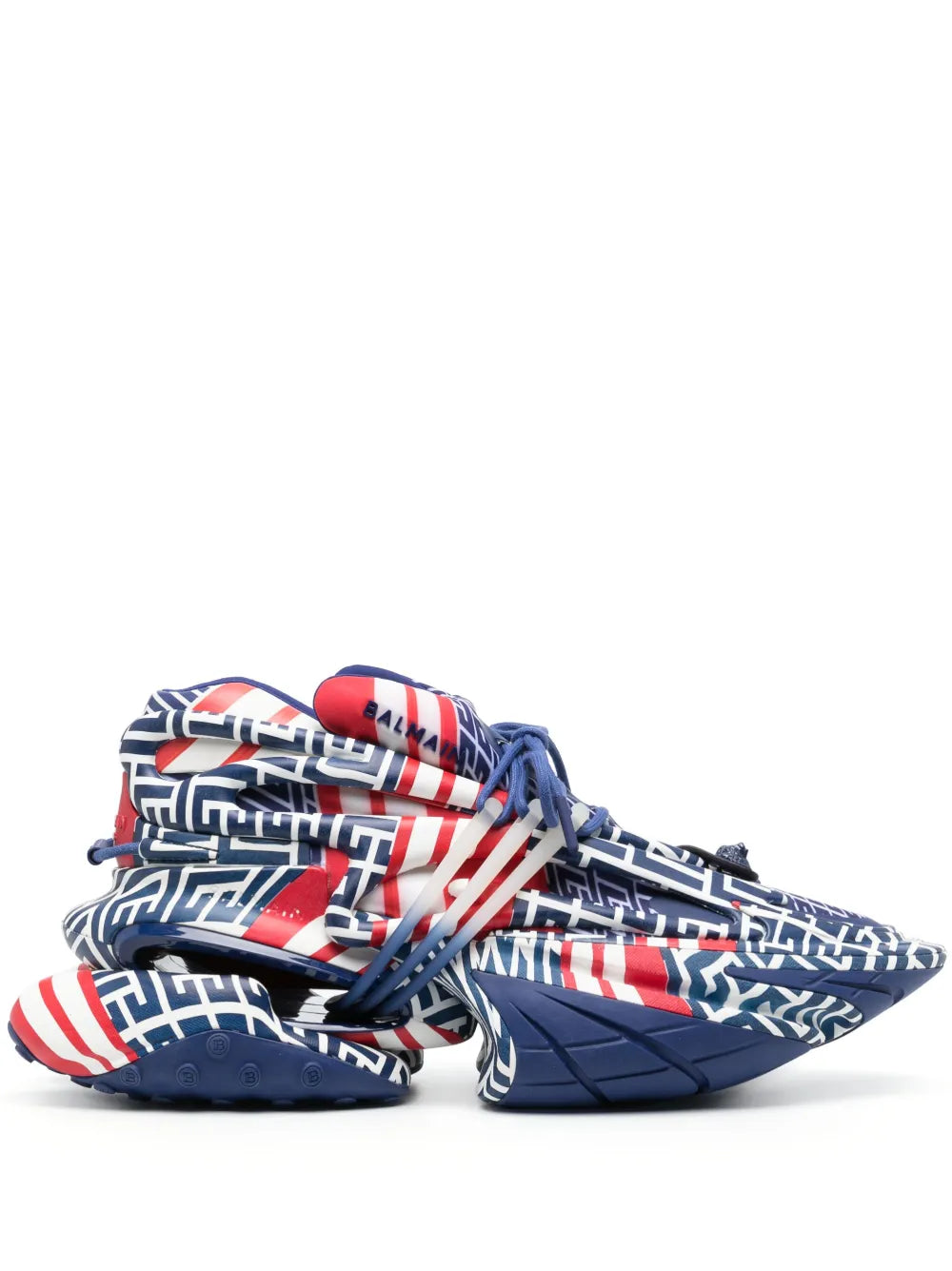 Balmain Unicorn Monogram Low-Top Sneakers
