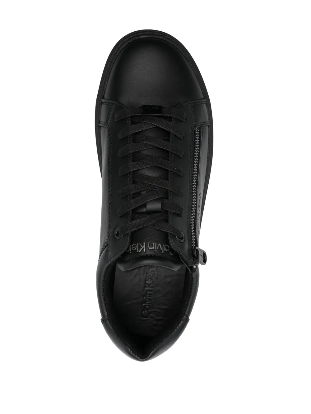 Calvin Klein Logo-Debossed Leather Sneakers