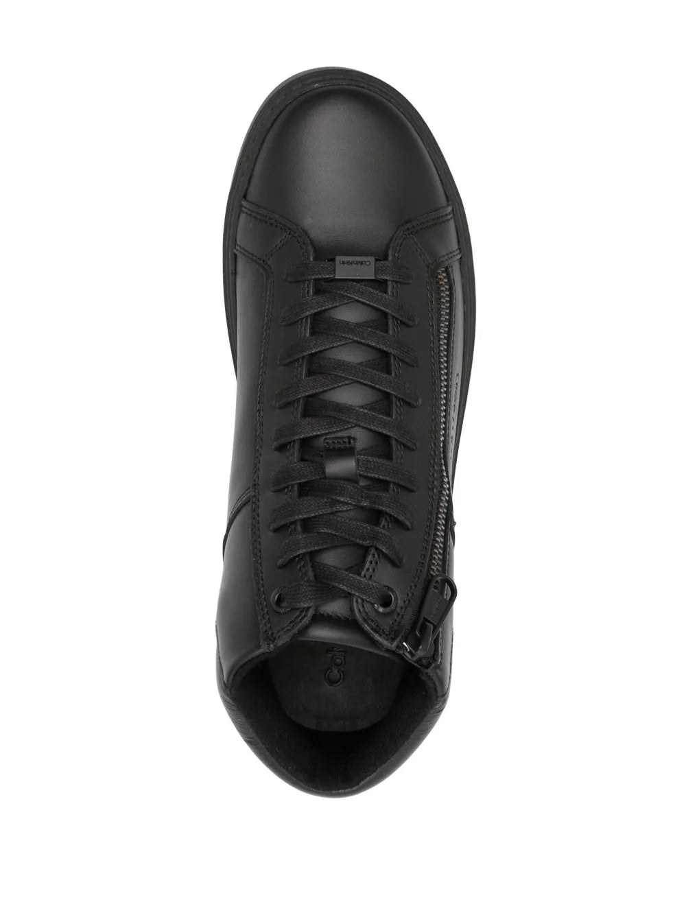 Calvin Klein Logo-Debossed Leather Sneakers