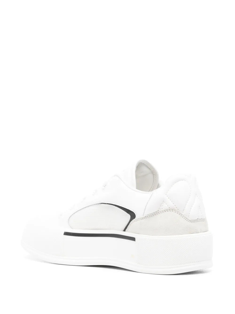 Alexander Mcqueen Skate Deck Plimsoll Leather Sneakers