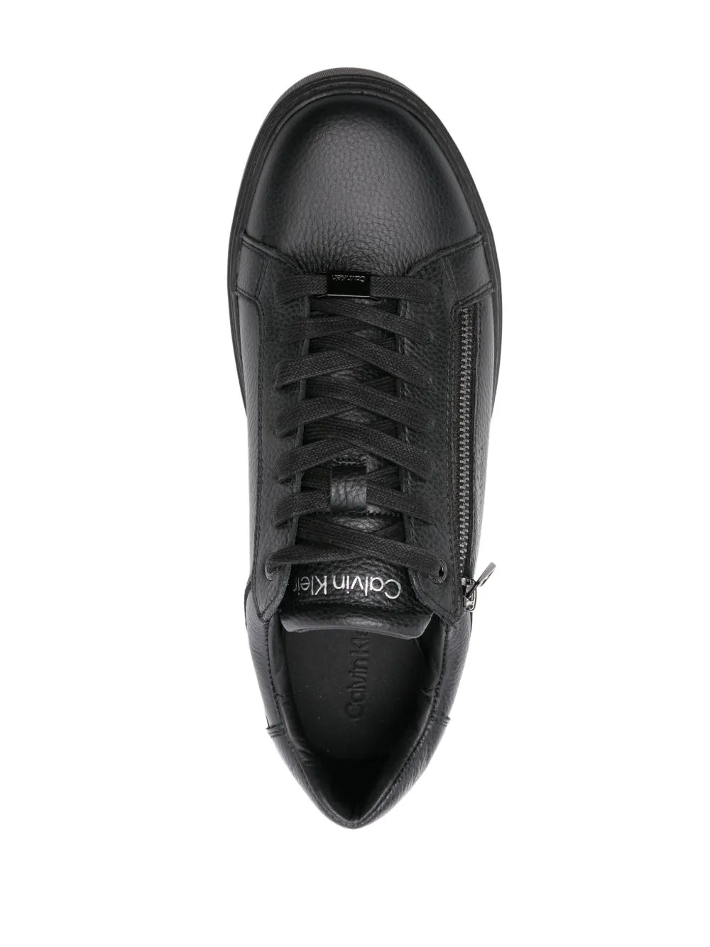 Calvin Klein Logo-Debossed Leather Sneakers
