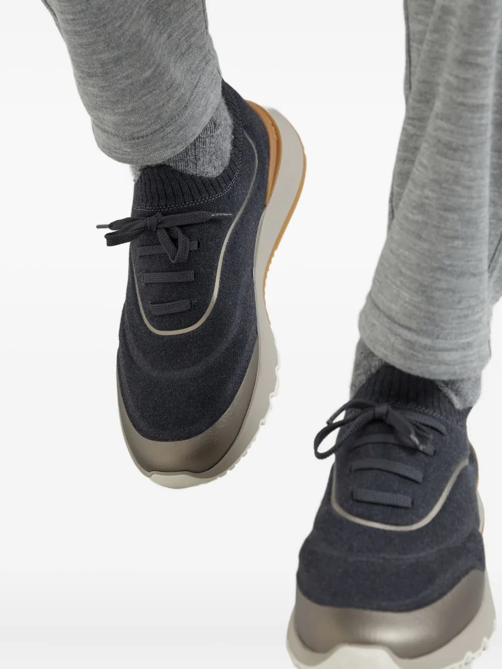 Brunello Cucinelli Knitted Slip-On Sneakers