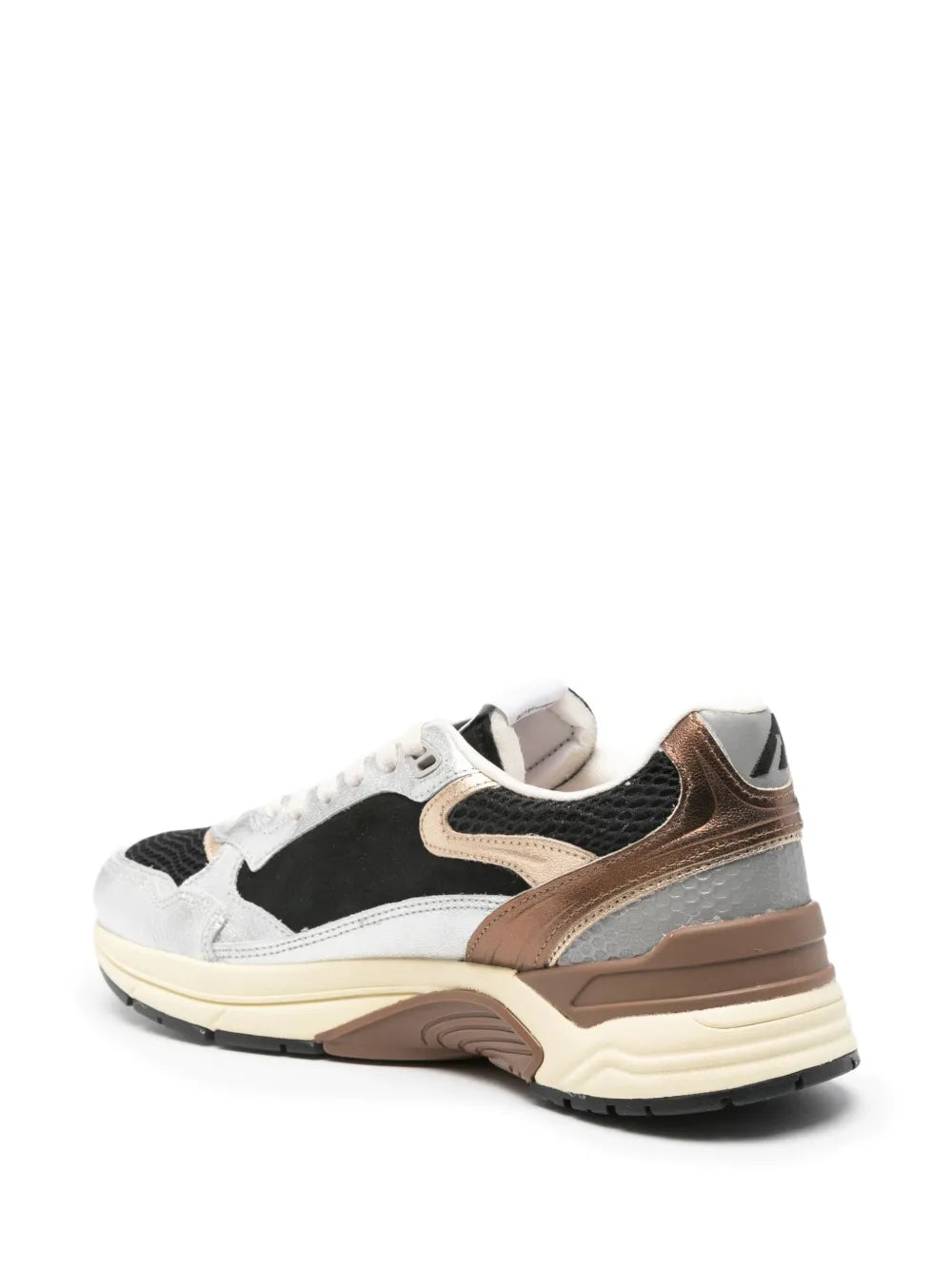 Autry Hyperway Metallic Leather Mesh Sneakers