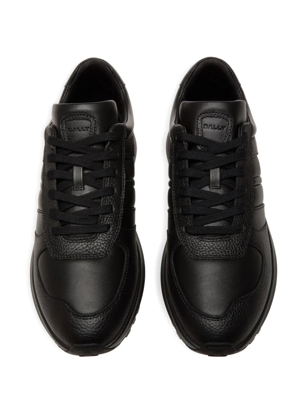 Bally Outline Grained Leather Ribbon Sneakers