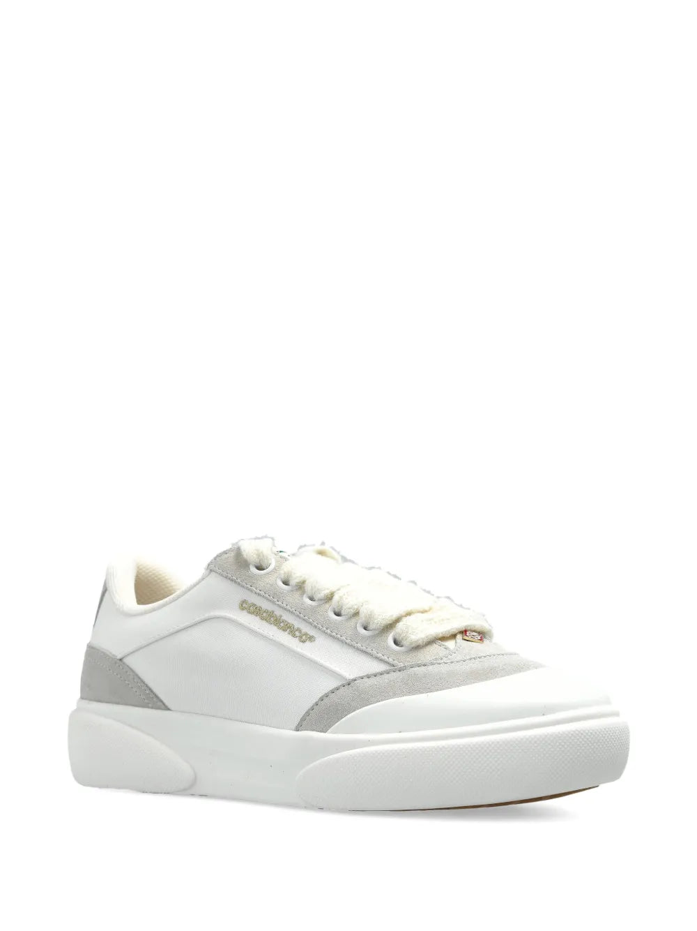 Casablanca Suede-Panel Leather Low-Top Sneakers