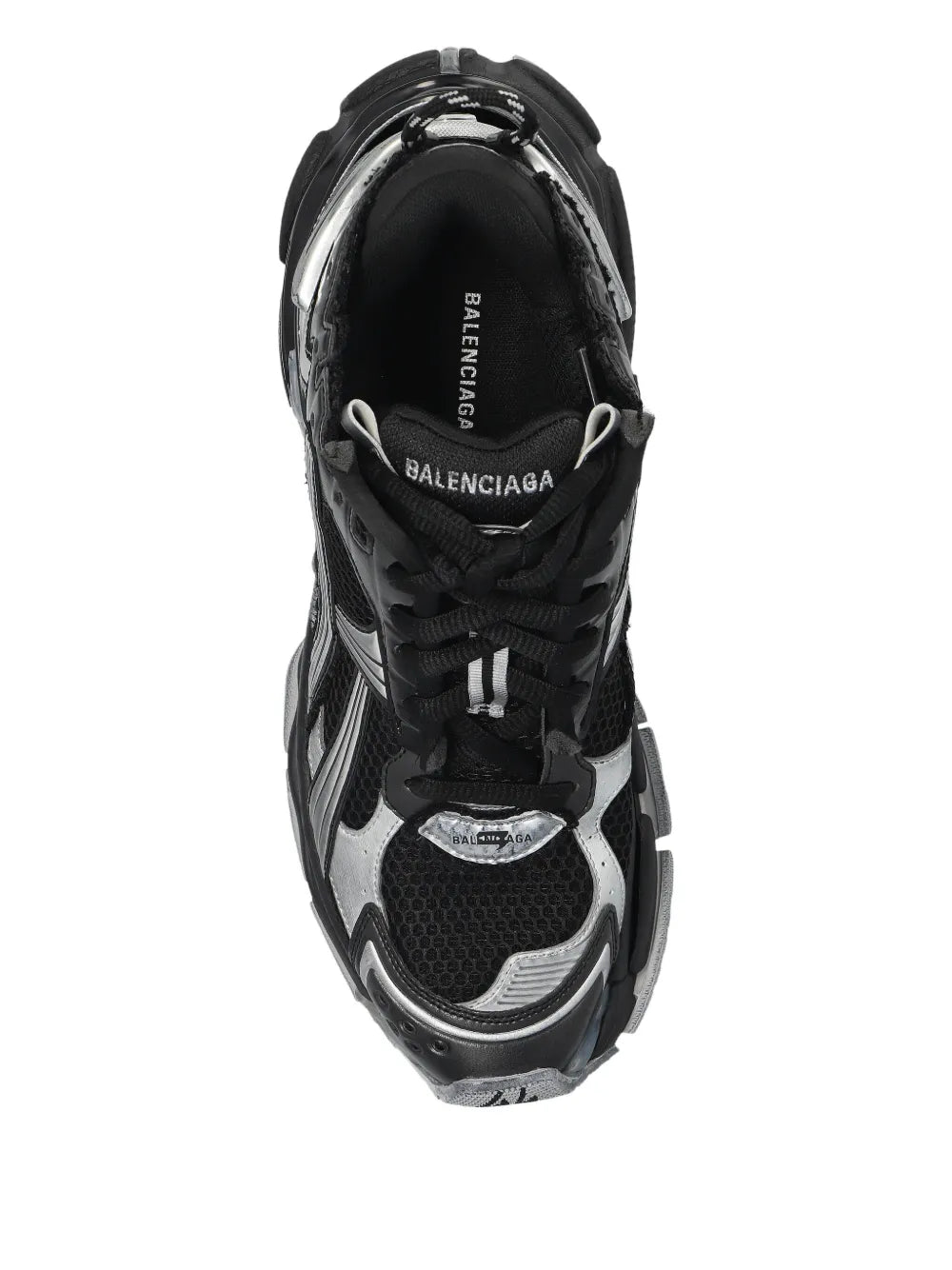 Balenciaga Lace-Up Metallic Trainers