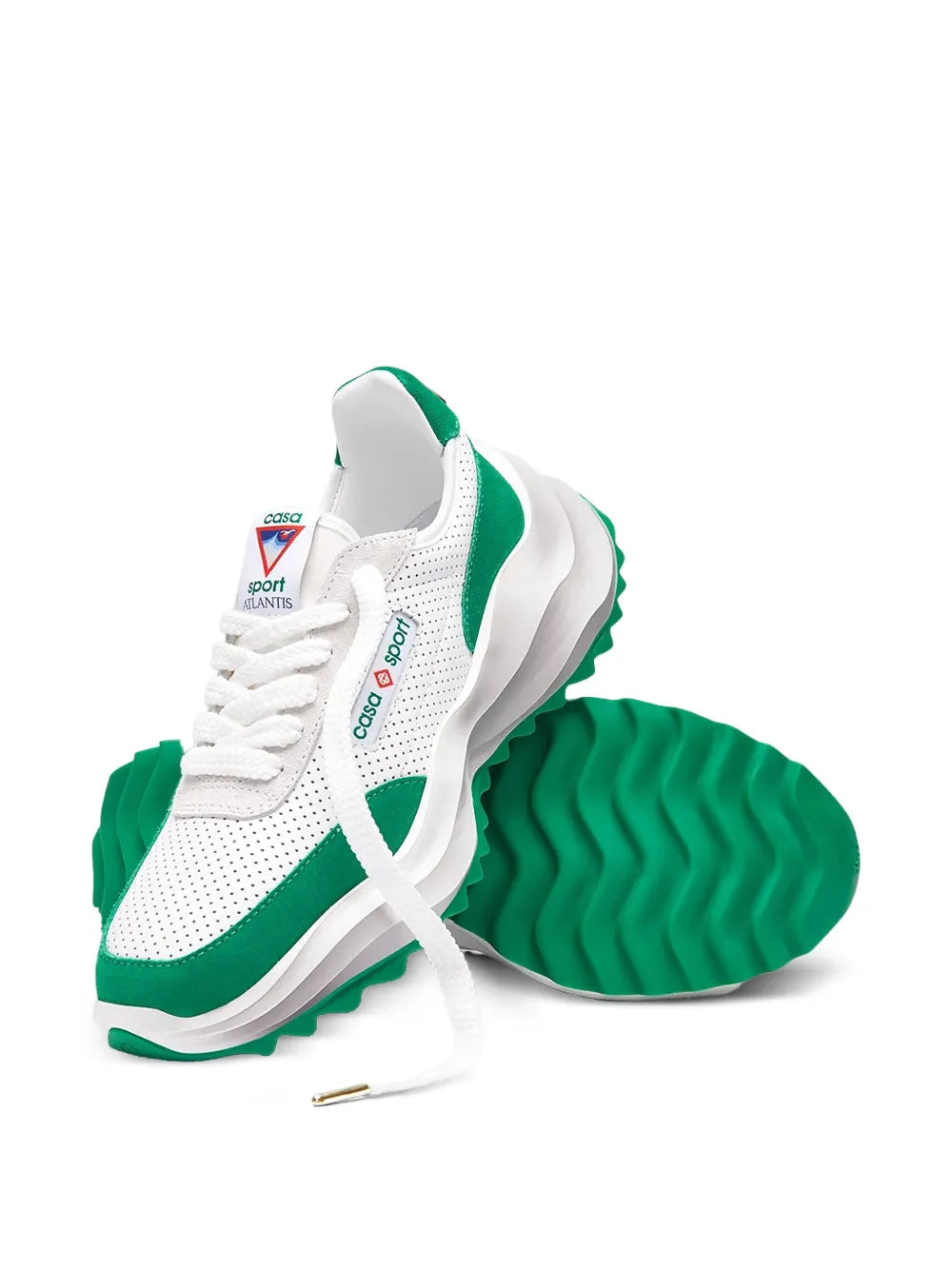Casablanca Perforated-Panel Logo-Patch Sneakers