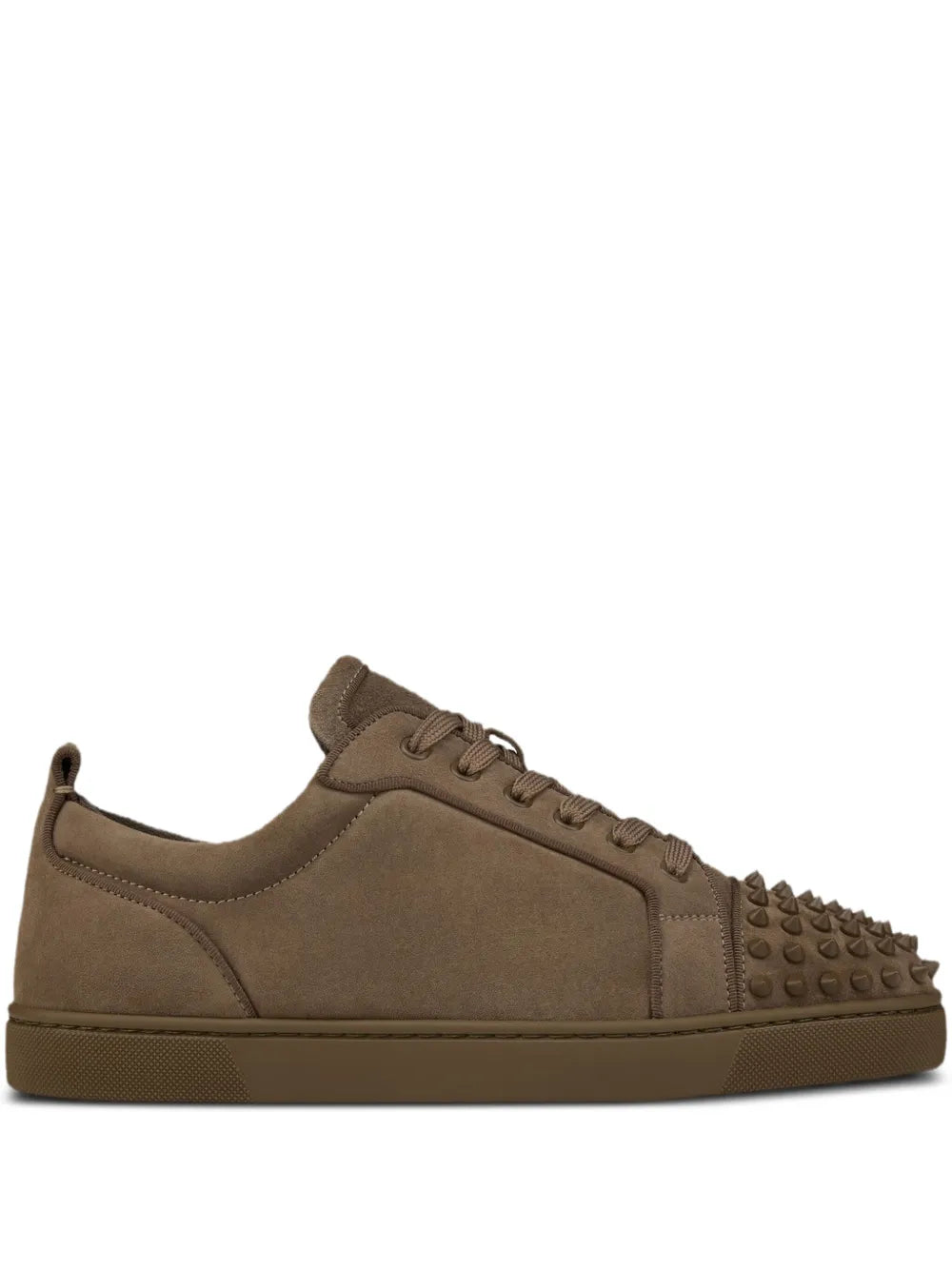 Christian Louboutin Louis Junior Spike-Embellished Suede Sneakers