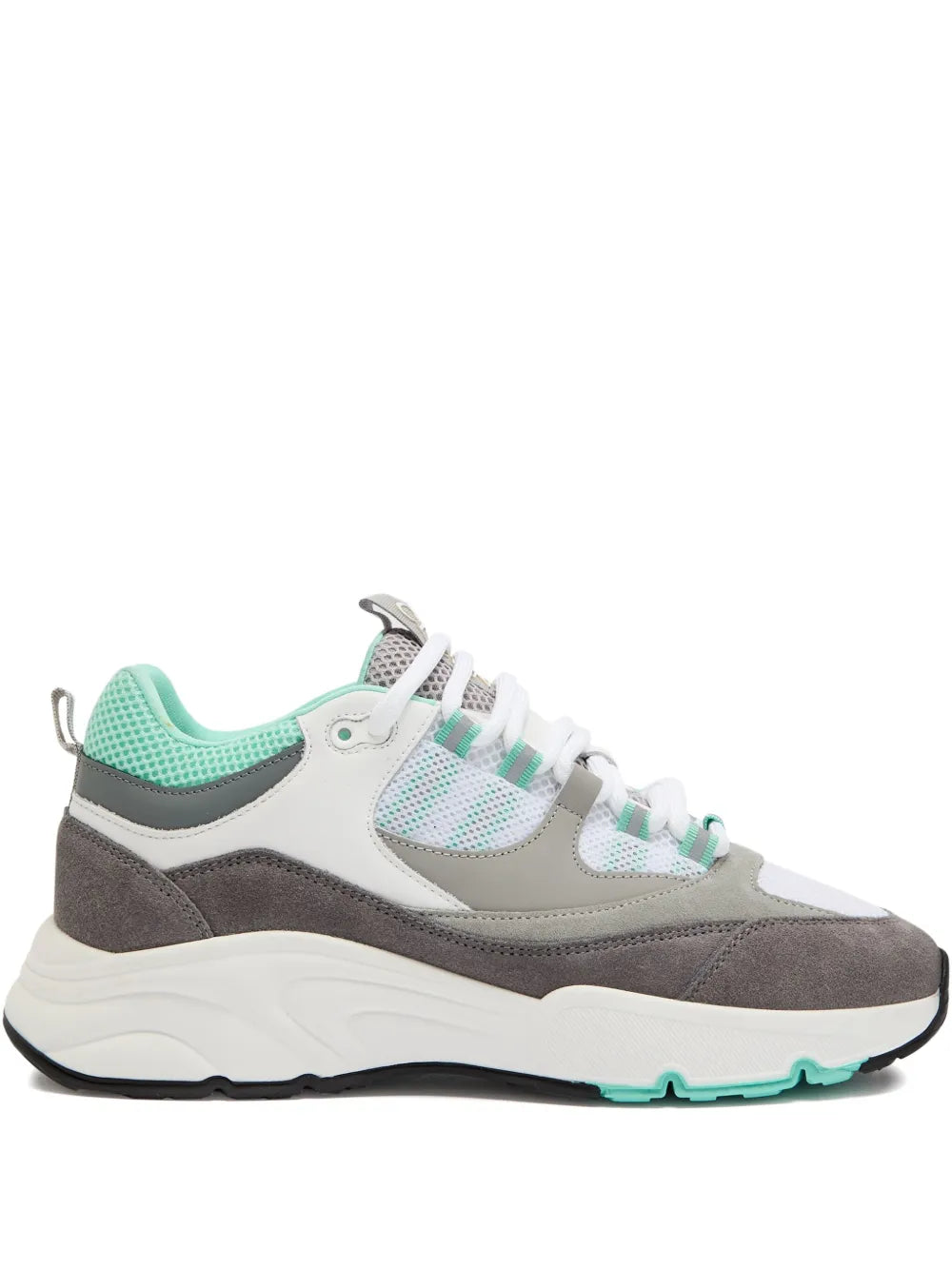 Cleens Aero Mesh-Panels Suede Low-Top Sneakers