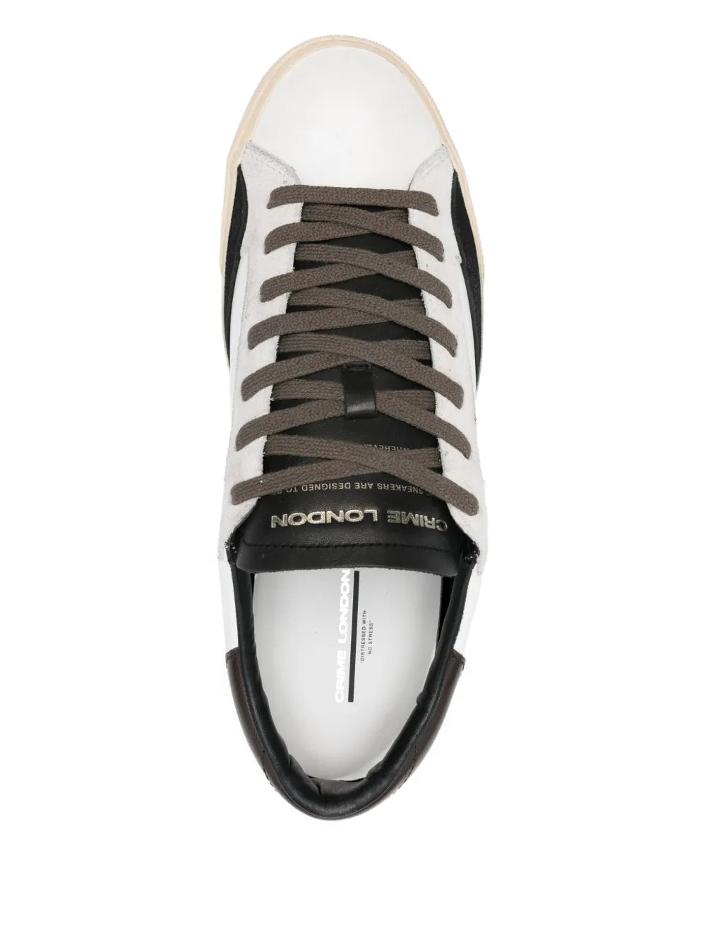 Crime London Distressed Leather Sneakers