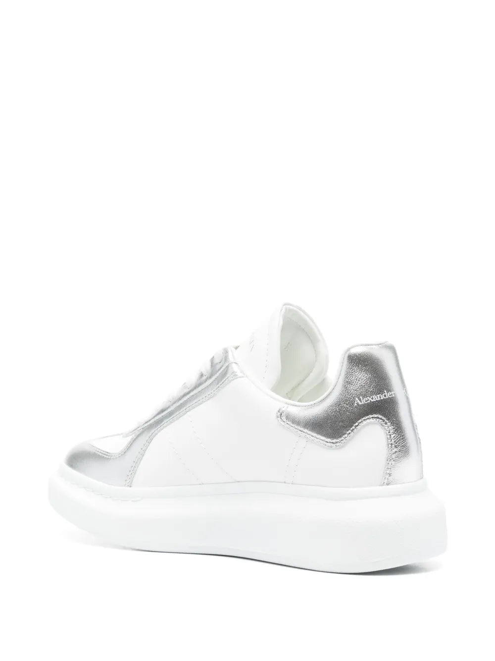 Alexander Mcqueen Oversized Metallic-Panel Leather Sneakers