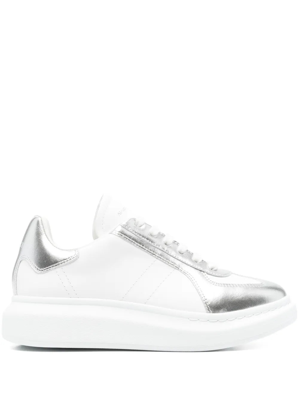 Alexander Mcqueen Oversized Metallic-Panel Leather Sneakers