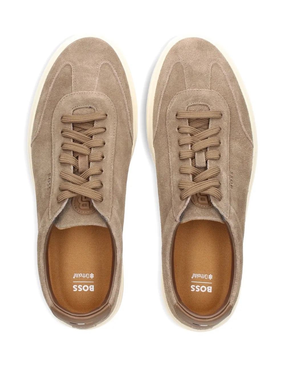 Boss Suede Panelled Sneakers