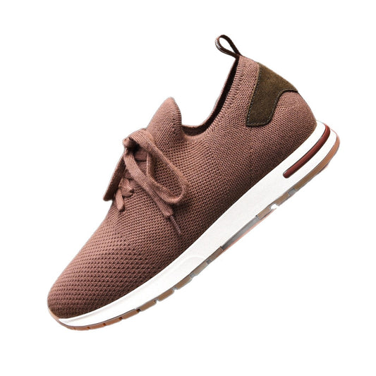 Knitted Sport Flyknit Mesh Mens Single-layer Shoes Outdoor Casual Footwear